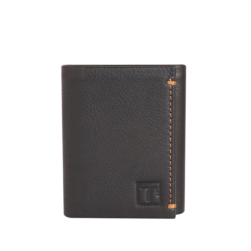 TAWS&TIMBER Men Leather Three Fold Wallet