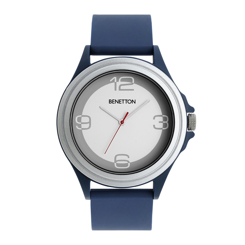 United Colors of Benetton Men Printed Dial & Silicon Straps Analogue Watch UWUCG0305