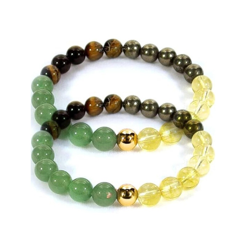 VIBESLE Unisex Multi Crystals Money Magnet Bracelet
