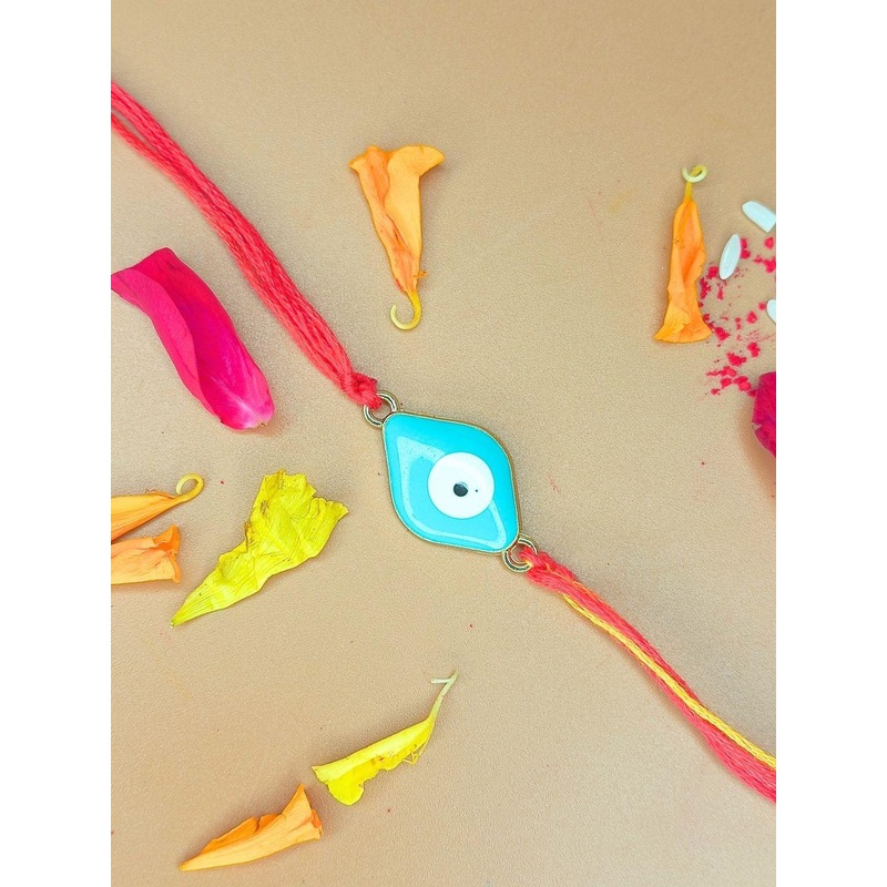Anouk Evil Eye Rakhi Greeting Card & Roli Chawal