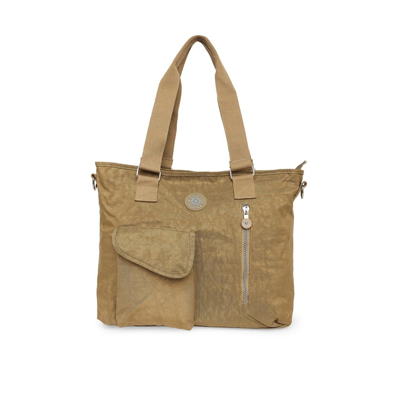 BAOMI Yellow Structured Shoulder Bag with Fringed