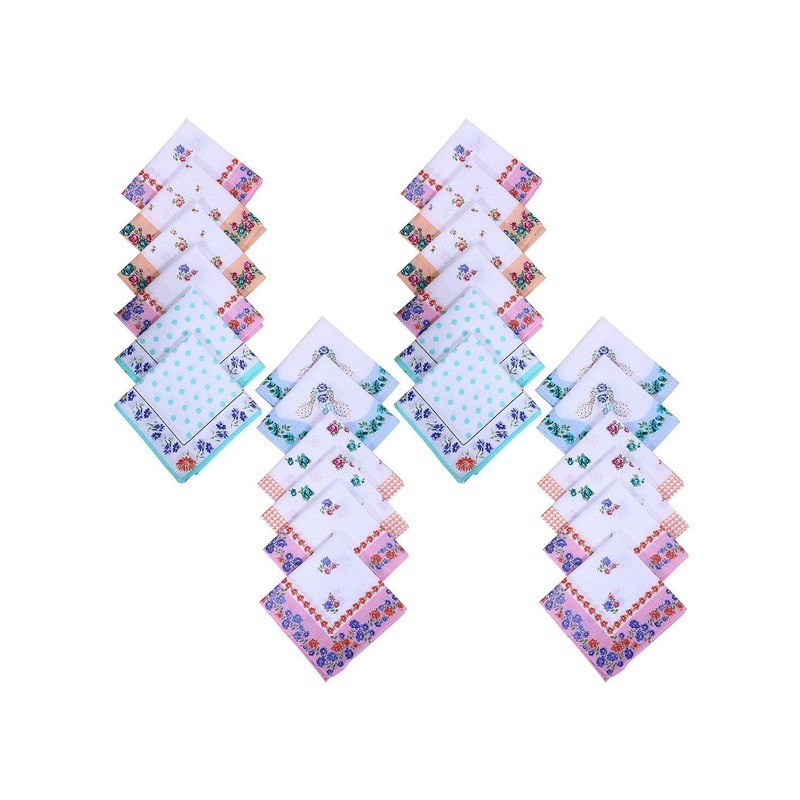 Kuber Industries 24-Pcs Printed Cotton Handkerchief