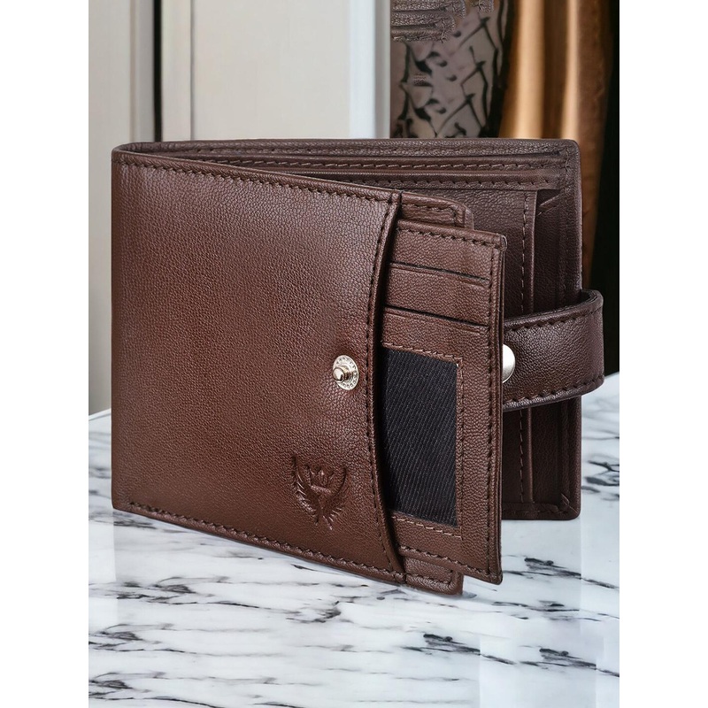 LORENZ Men Leather RFID Two Fold Wallet