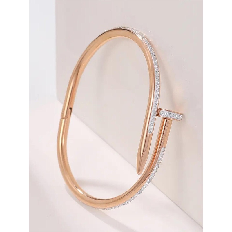MEENAZ Unisex Rose Gold-Plated Cuff Bracelet