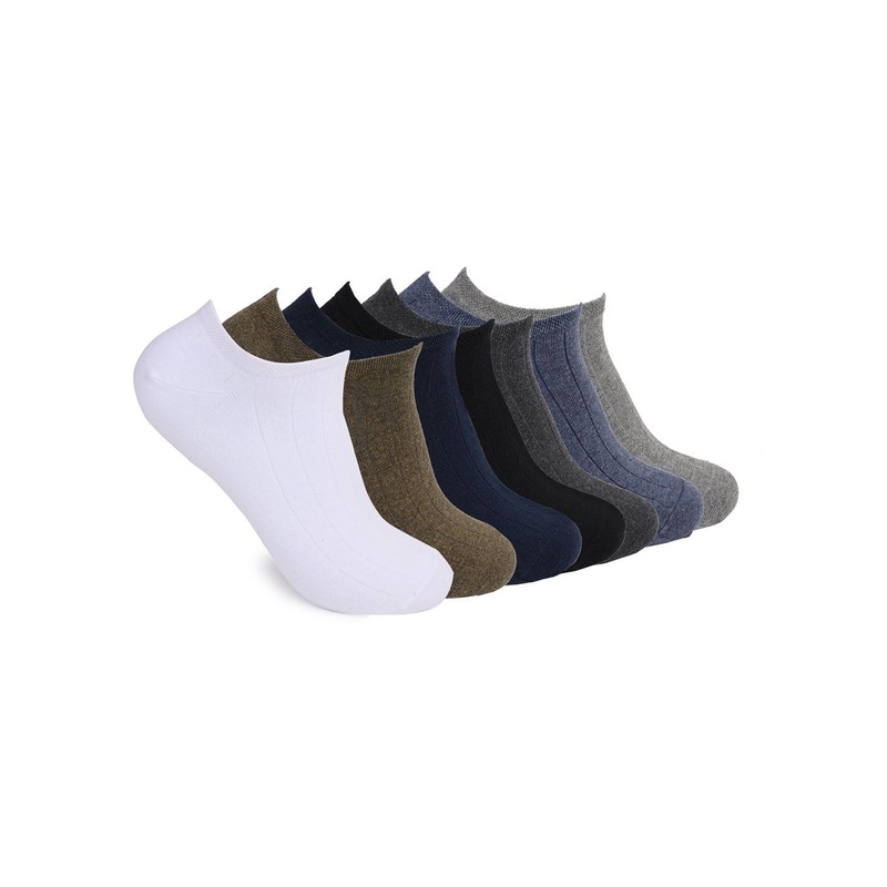 One8 Men Pack Of 4 Patterned Shoe Liner Socks