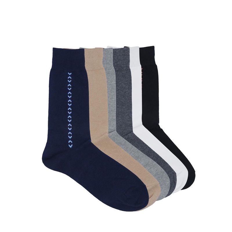 Socksxpress Pack of 6 Men Cotton Crew Socks
