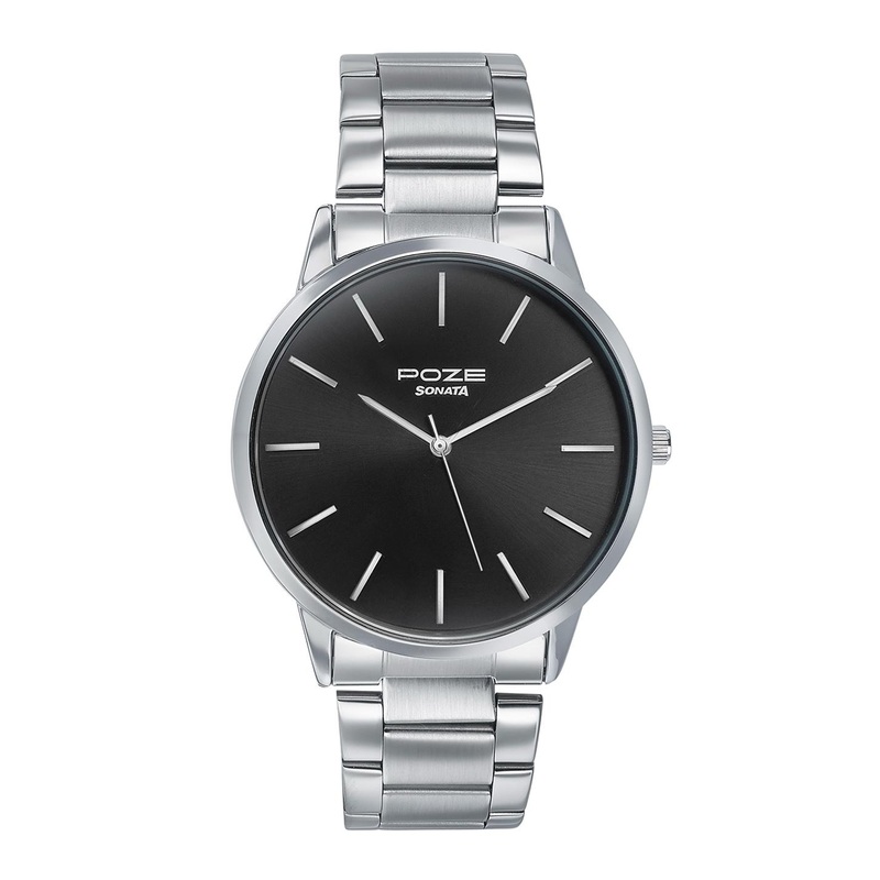 Sonata Men Dial & Bracelet Style Straps Analogue Watch SP70045SM01W