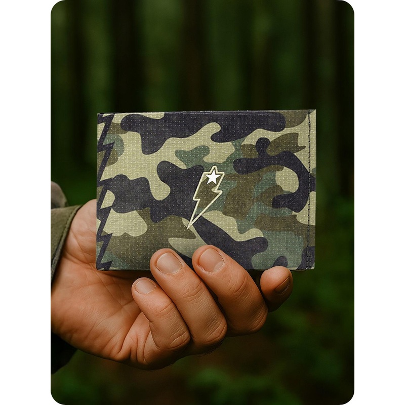 SUPERVEK Unisex Camouflage Printed Two Fold Wallet