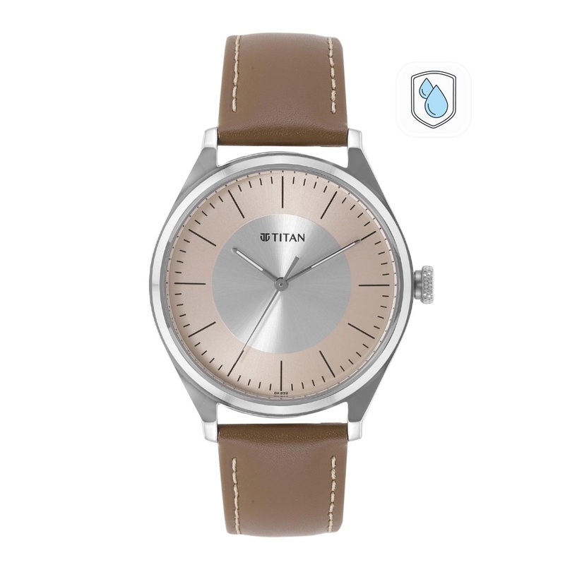 Titan Men Leather Straps Analogue Watch NP1802SL09