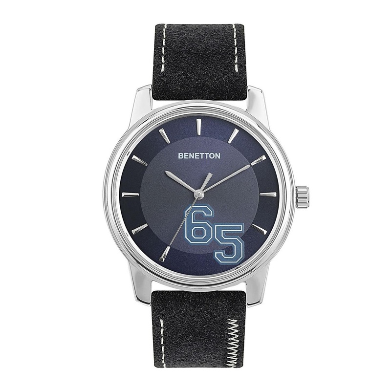 United Colors of Benetton Men Brass Dial & Leather Straps Analogue Watch UWUCG2001