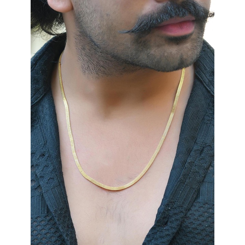 VOJ Men Gold-Plated Designer Box Chain