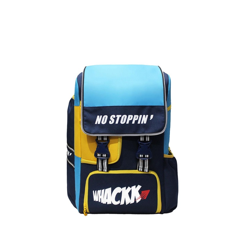 Whackk Unisex Brand Logo Printed Cricket Rucksack with Shoe Pocket