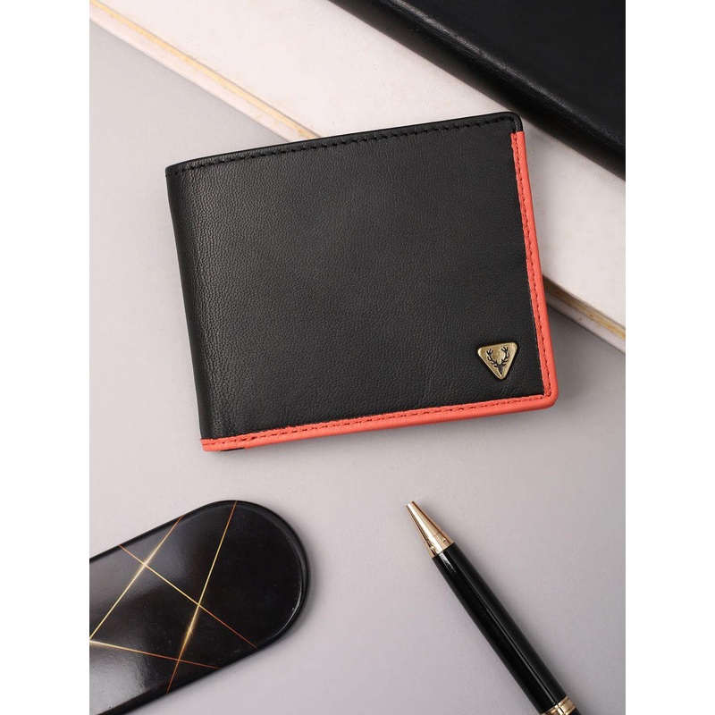 Allen Solly Men Textured  Leather Two Fold Wallet