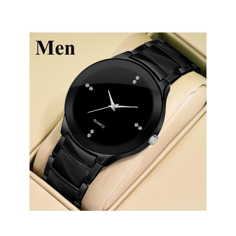 Daniel Jubile Men Black Brass Dial & Black Straps Analogue Watch Jubile Men Black