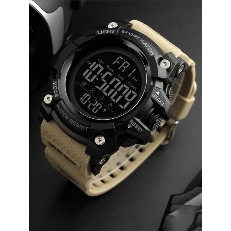 EWWE Men Round Dial Digital Multi Function Watch Ewwe 1384-Yellow