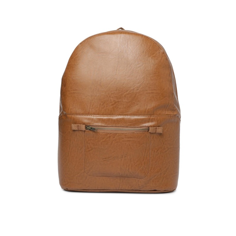 F Gear Unisex Brown Mia Solid Backpack