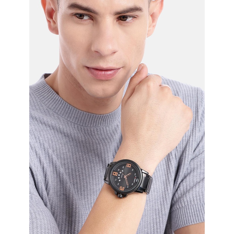 FOREST Men Bracelet Style Straps Analogue Watch FRT-904-BK-BK