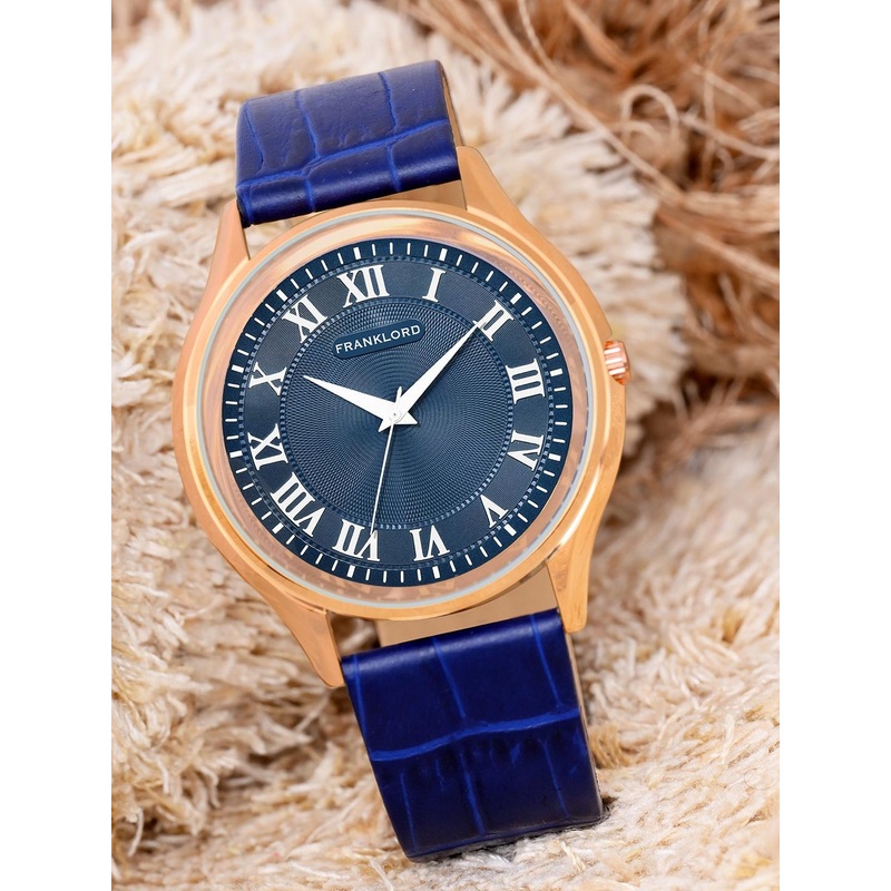 Franklord Men Dial Leather Straps Round Analogue Watch F-143 BURG