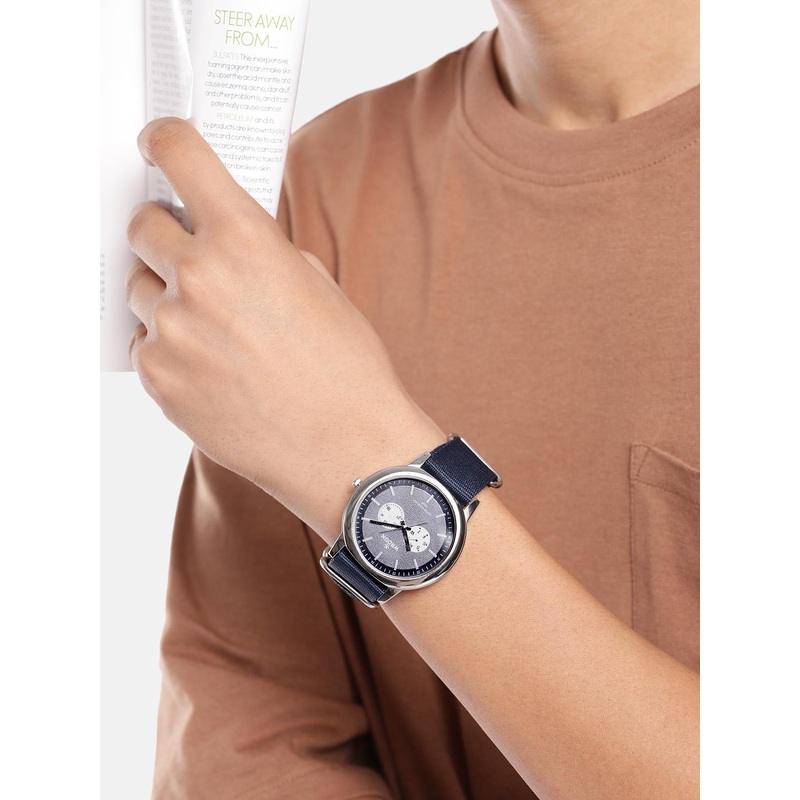 WROGN Men Brass Dial & Straps Analogue Multi Function Watch