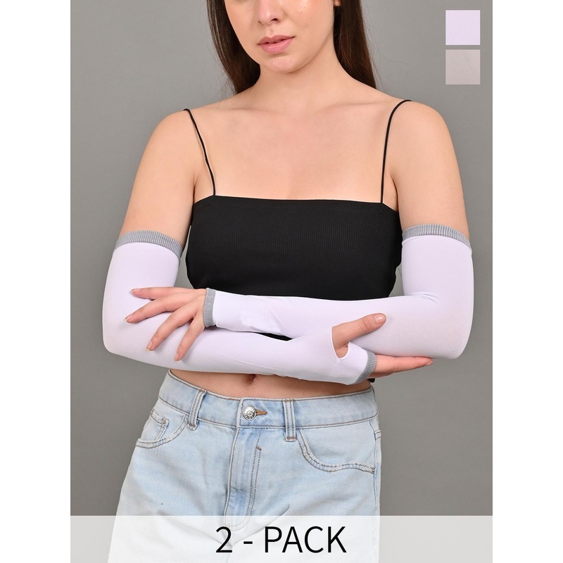 BAESD Unisex Pack of 2 UV Sun Protection Compression Cool Arm Sleeves Gloves