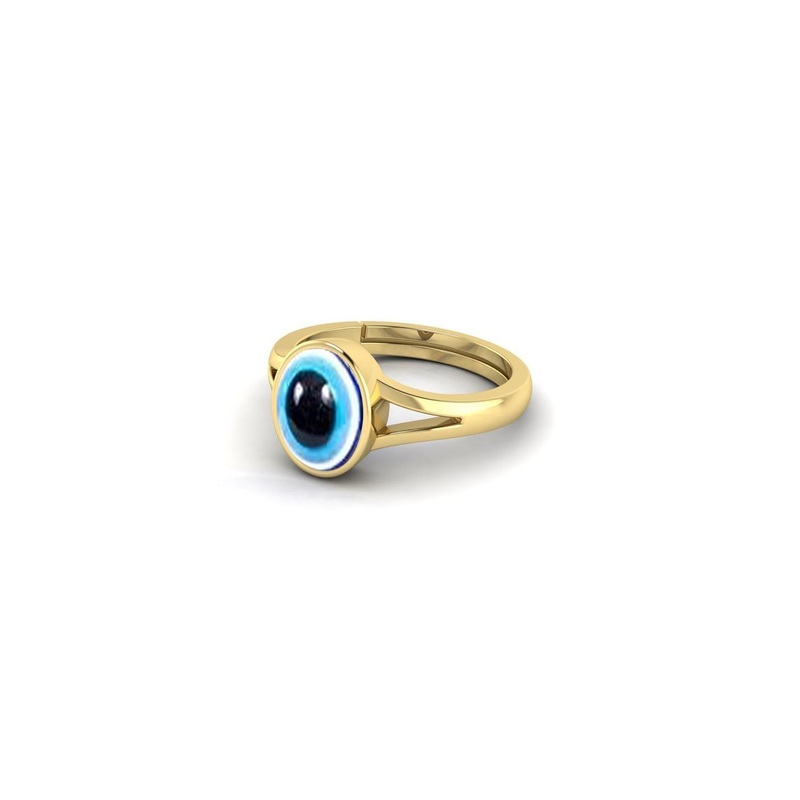 Blue Evil Eye Protection Finger Ring,Evil Eye Ring Adjustable Finger Ring,Protection Ring