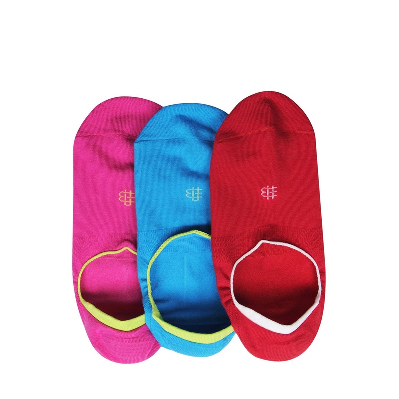 Bonjour Men Pack of 3 Assorted Solid Shoe Liners