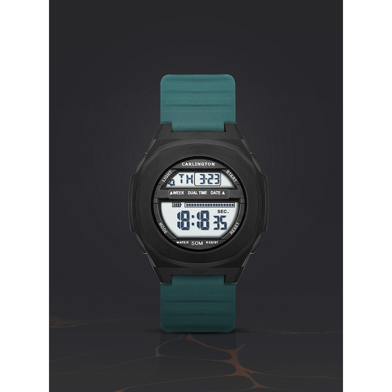 CARLINGTON Unisex Dial & Straps Digital Multi Function Watch Endurance 9117 Teal