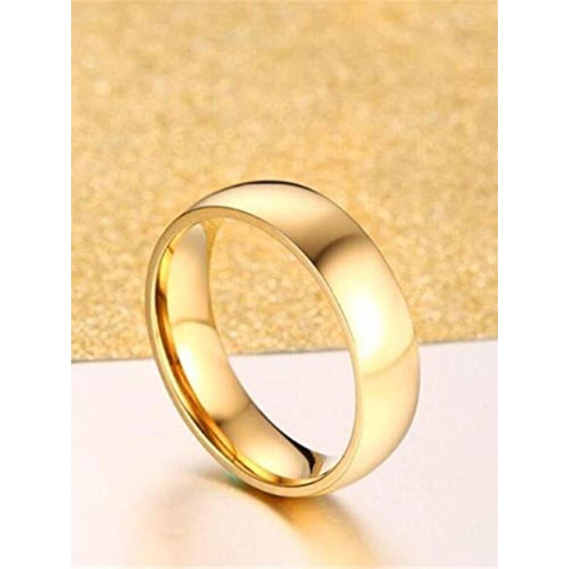EL REGALO Unisex High Polished Stainless Steel Band Ring