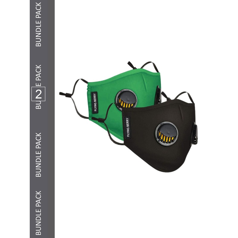 FLYING BERRY Pack Of 2 5 Ply Reusable Anti Pollution N99 Outdoor Masks