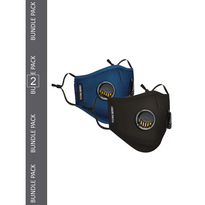 FLYING BERRY Pack Of 2 Pure Cotton Reusable Anti Pollution N99 Masks