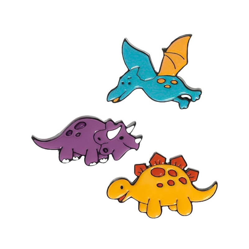 FURE 3 Pieces Multicoloured Plated Alloy Enamel Pins