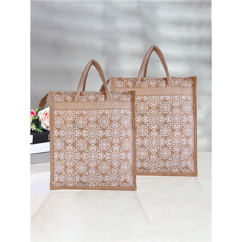 Kuber Industries Set Of 2 Printed Shopping Bags