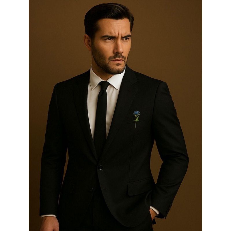 Leonardi Men Statement Rose Brooch