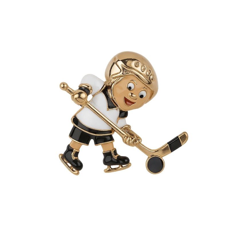 Leonardi Mens Hockey Player Statement Brooch