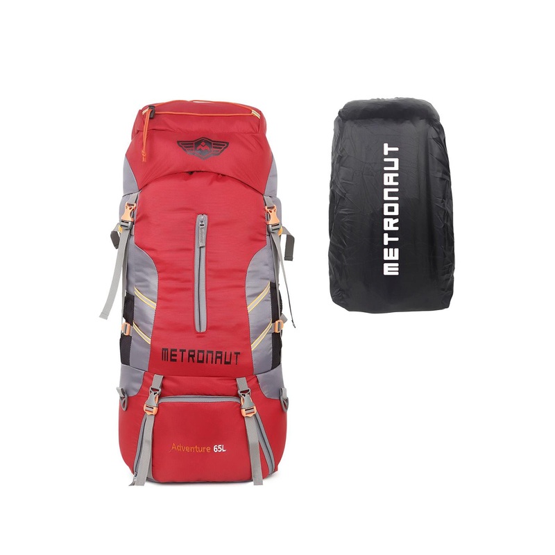 Metronaut Unisex Colourblocked Waterproof Large Rucksack With Rain Cover Trekking Bag