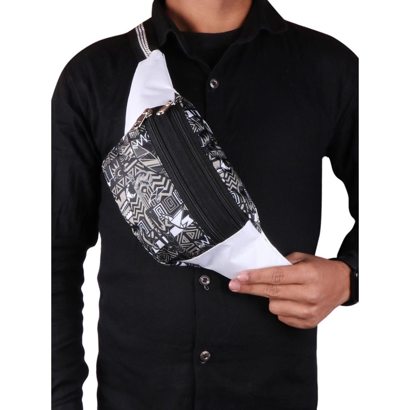 NICE PURSE Men Geometric Printed Waist Pouch