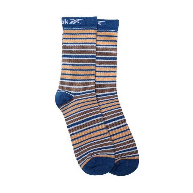 Reebok Unisex Striped Calf- Length Affair Crew Socks