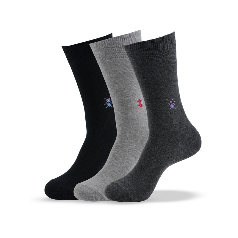 Socksxpress Pack of 3 Men Basic Cotton Crew Socks