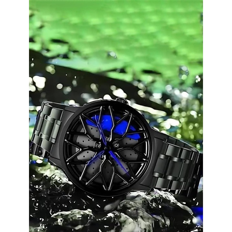 SWADESI STUFF Men Patterned Dial & Straps Analogue Watch ROTATE 005 BLUE