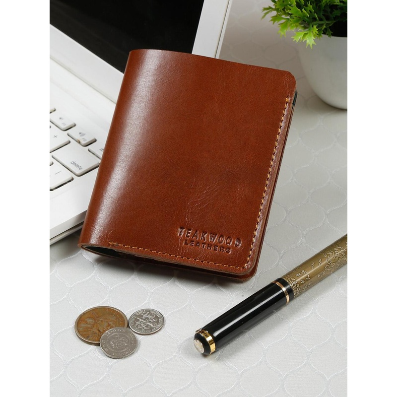 Teakwood Leathers Men Leather Two Fold RFID Wallet