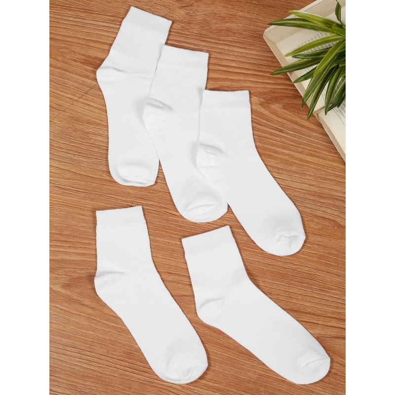 Teakwood Leathers Men Pack Of 5 Pure Cotton Above Ankle Length Socks