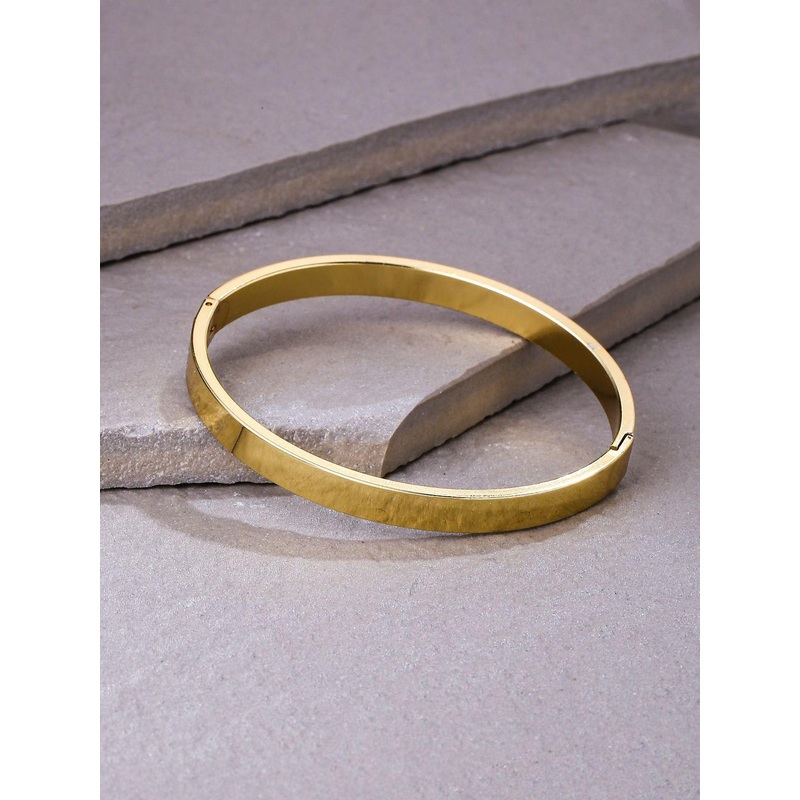 The Roadster Lifestyle Co Men Gold-Plated Kada Bracelet