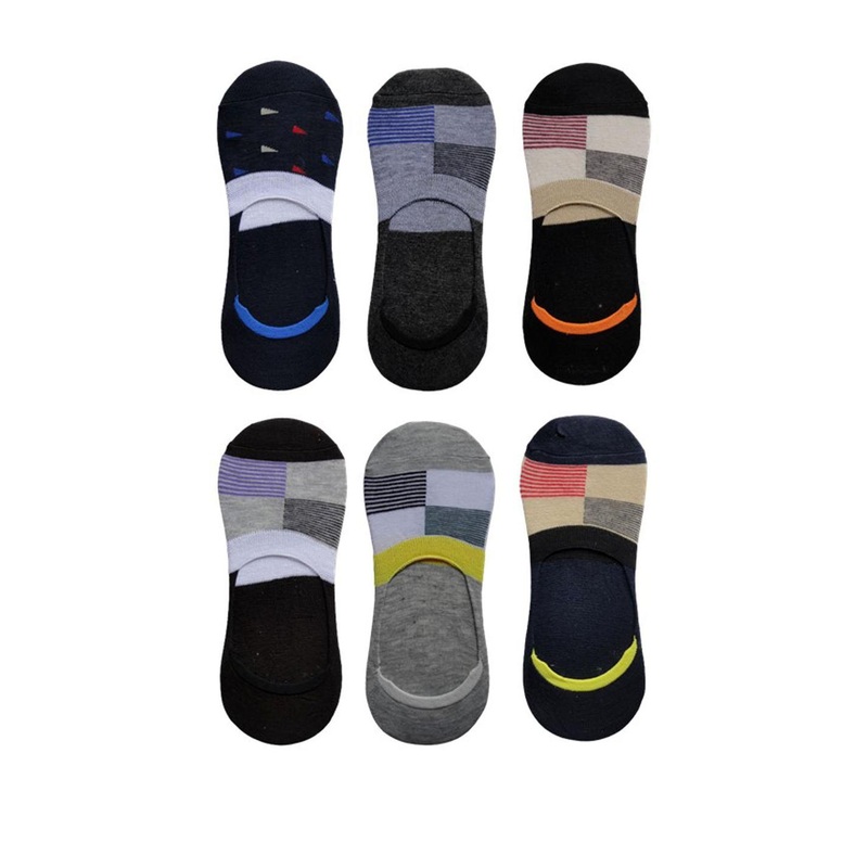 VOICI Pack of 6 Unisex No-Show Invisible Loafer Socks
