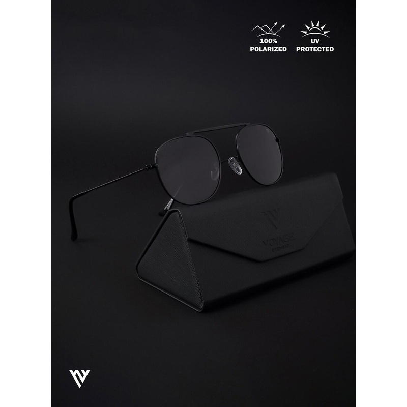 Voyage Full Rim Round Sunglasses with Polarised and UV Protected Lens 1080MG4145