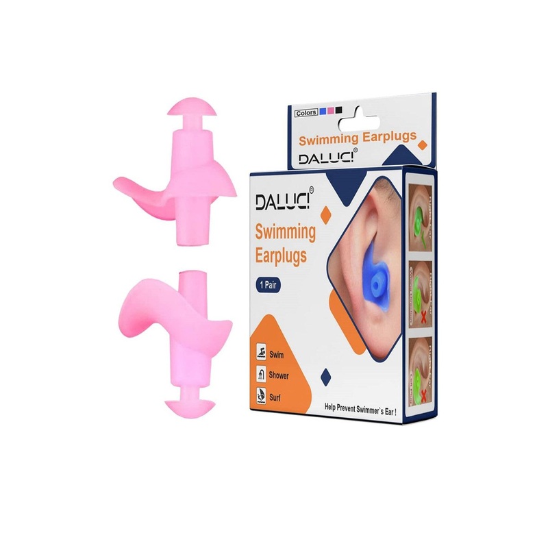 DALUCI Waterproof Anti slide Reusable Swim Earplugs