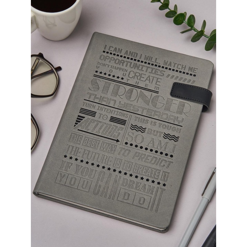 Doodle Strong Willed Printed Flip Bound A5 Notebook With Magnetic Flip Closure