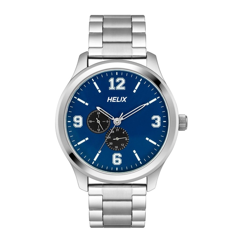 Helix By Timex Blue Round Dial Analog Men’s Watch – TW043HG17