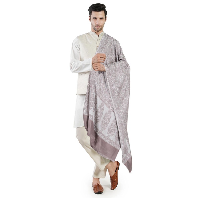 Manra Men Floral Printed Silk Stole