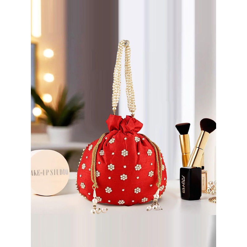 RUBOXA Unisex Embroidered Potli Clutch