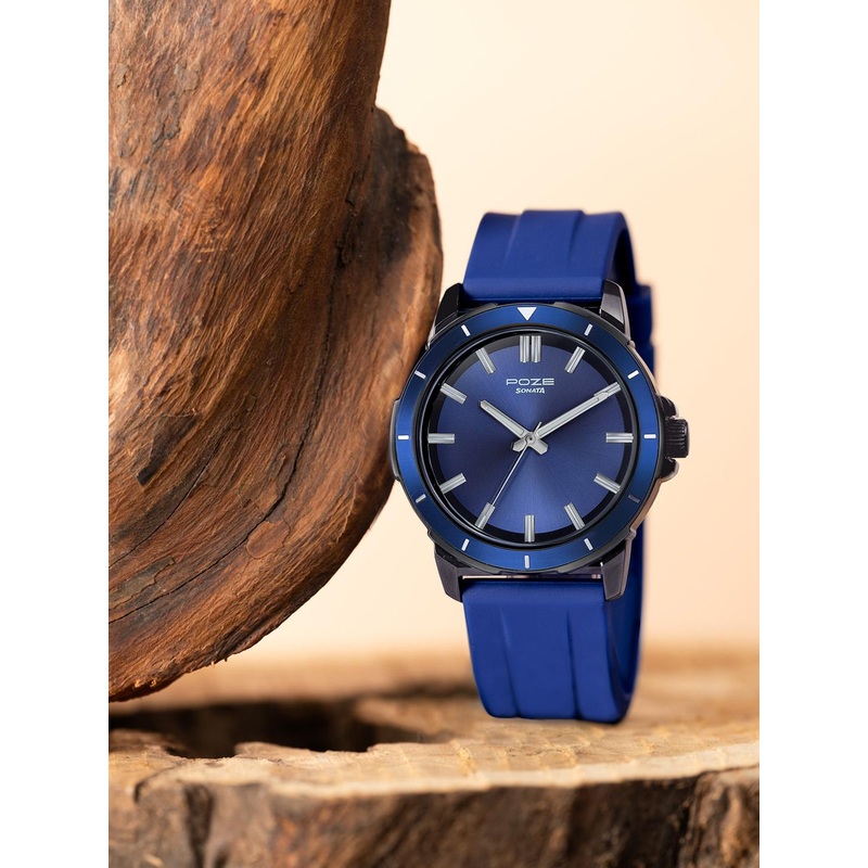 Sonata Poze Drop 6 Quartz Round Dial Men’s Watch – SP70075KP01